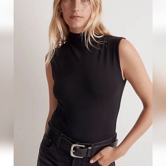 Madewell Funnelneck Cropped Muscle Tee Size Xs - Picture 1 of 16